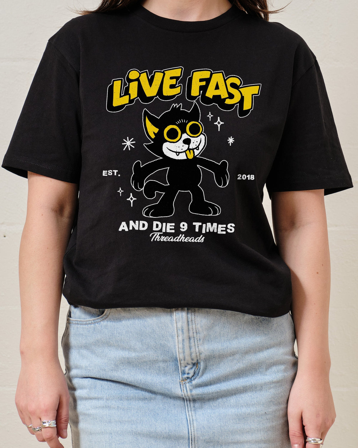 Live Fast and Die Nine Times T-Shirt product image 1