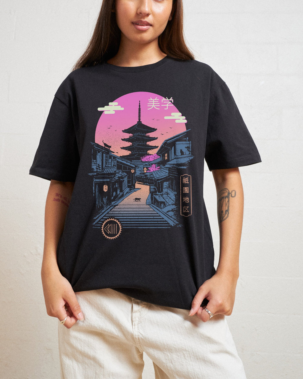Pagoda Wave Aesthetics T-Shirt product image 2