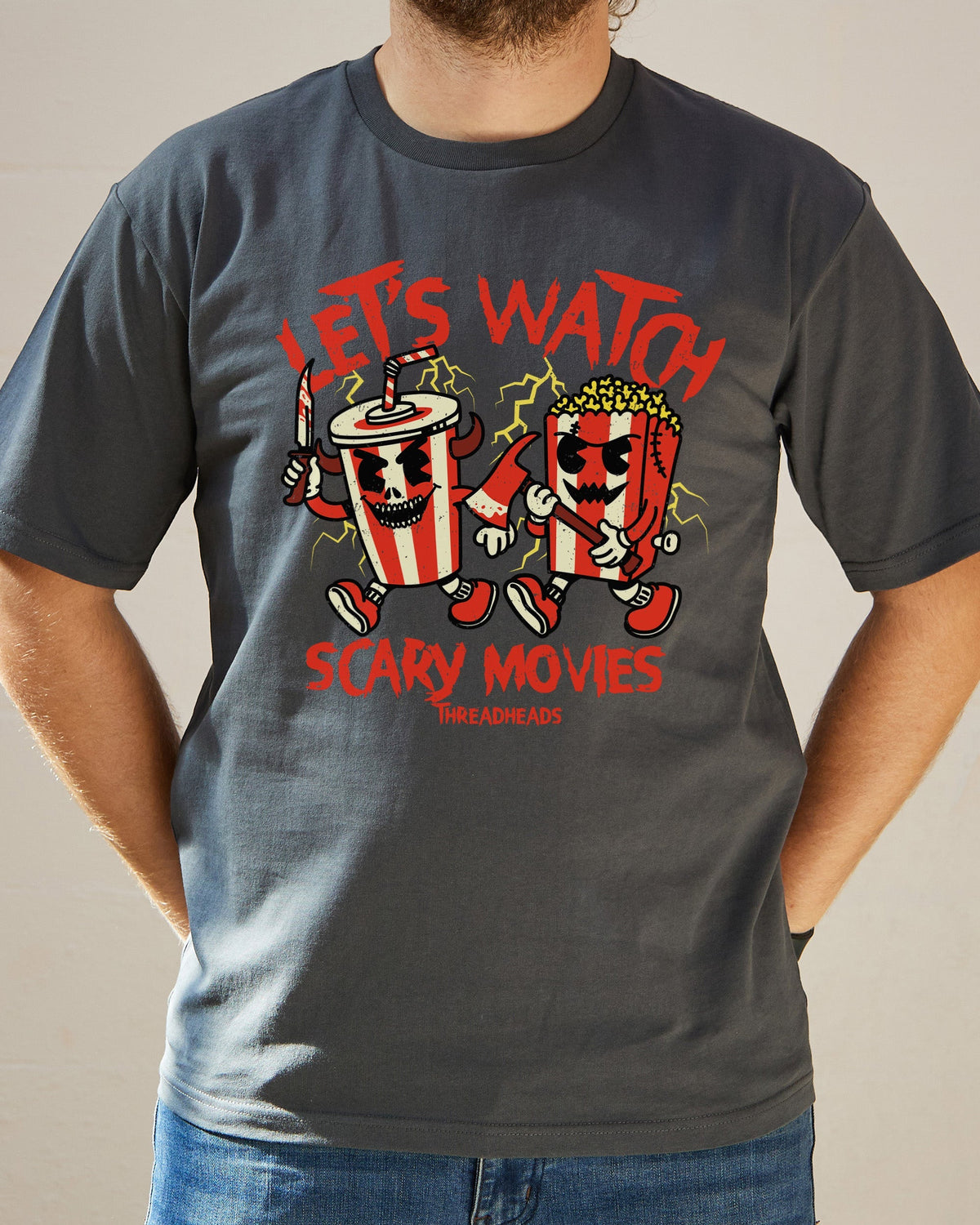 Let's Watch Scary Movies T-Shirt product image 2