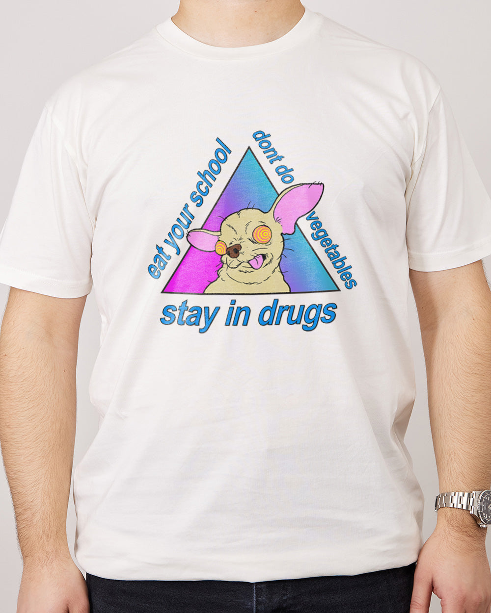 Stay in Drugs, Eat Your School, Don't Do Vegetables T-Shirt product image 6