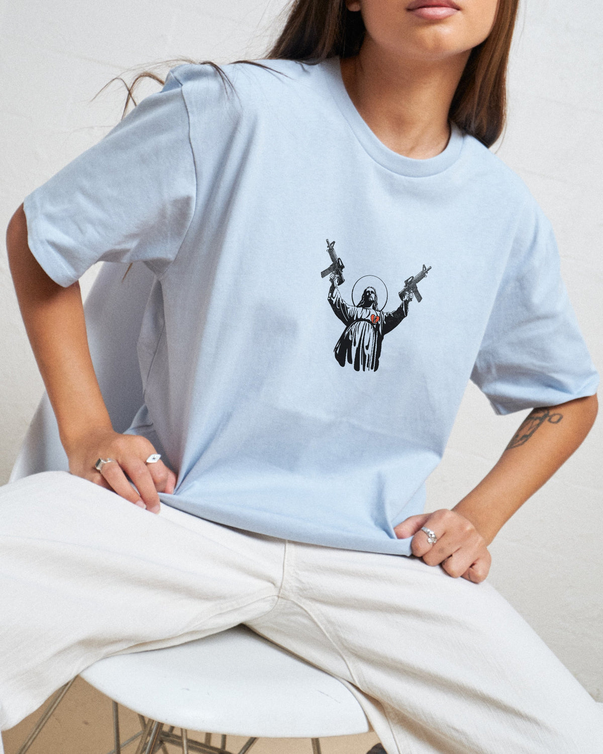 Machine Gun Christ T-Shirt product image 6