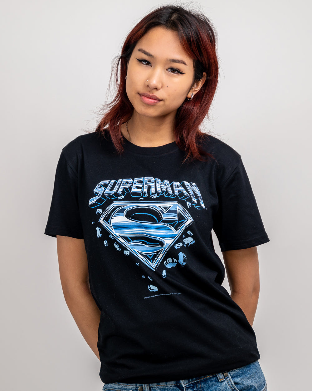Superman Man Of Steel Chrome Logo T-Shirt product image 2