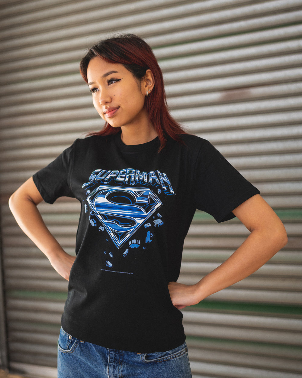 Superman Man Of Steel Chrome Logo T-Shirt product image 3