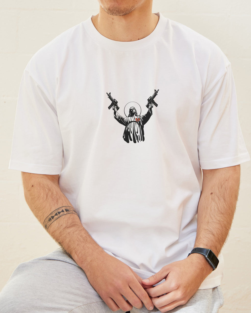 Machine Gun Christ T-Shirt product image 4