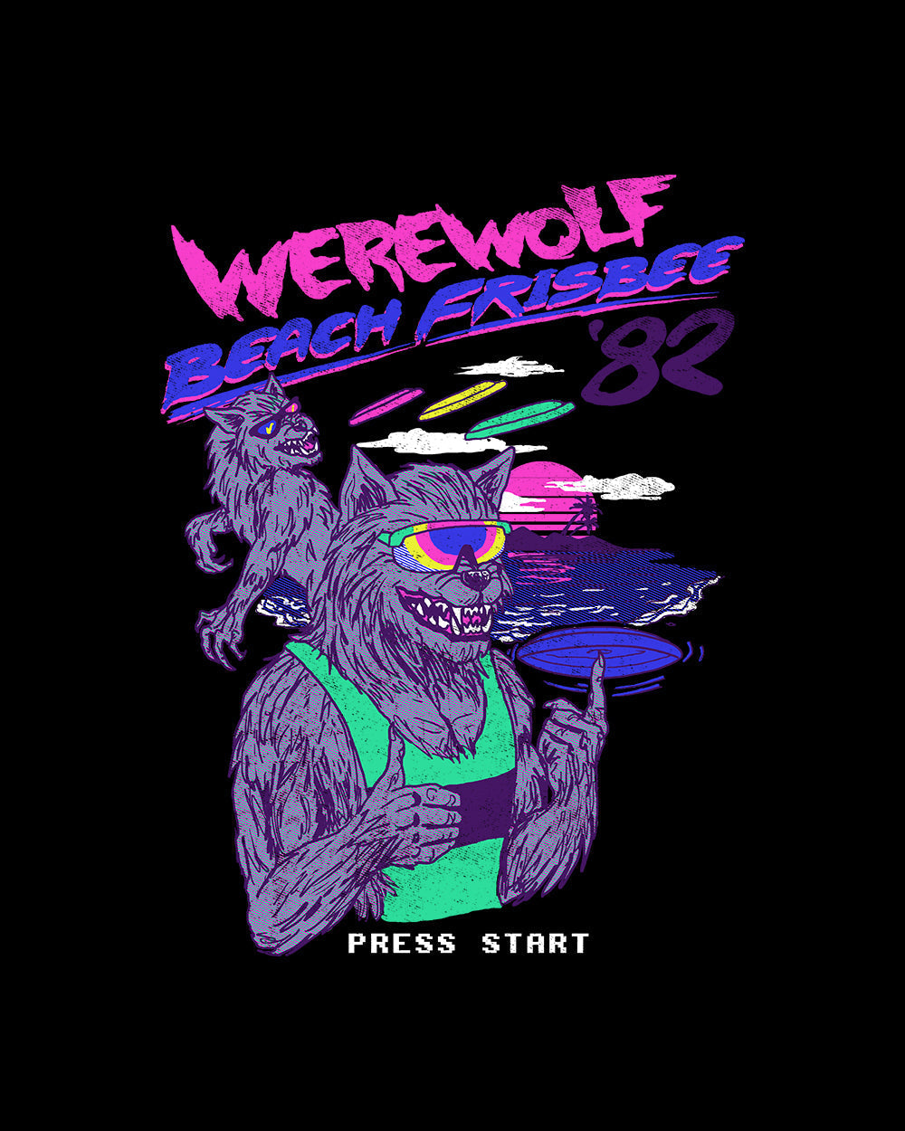 Werewolf Beach Frisbee T-Shirt product image 9