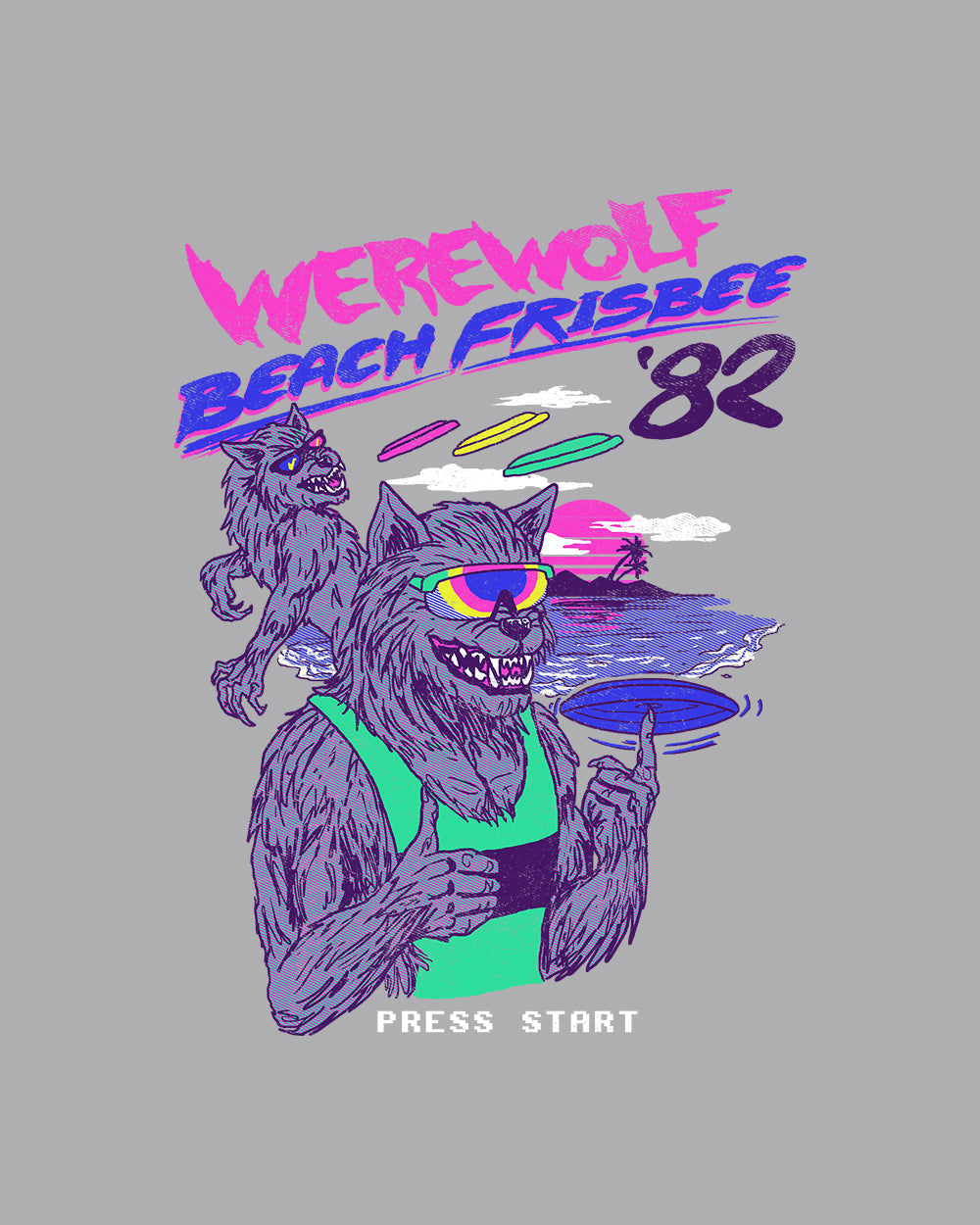 Werewolf Beach Frisbee T-Shirt product image 8
