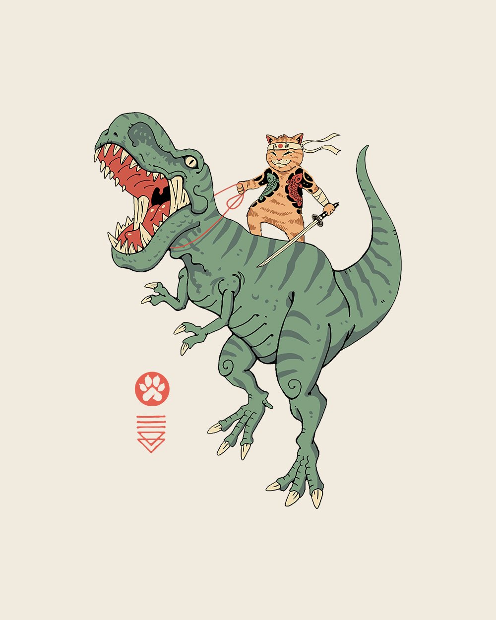 T-Rex Catana T-Shirt product image 3