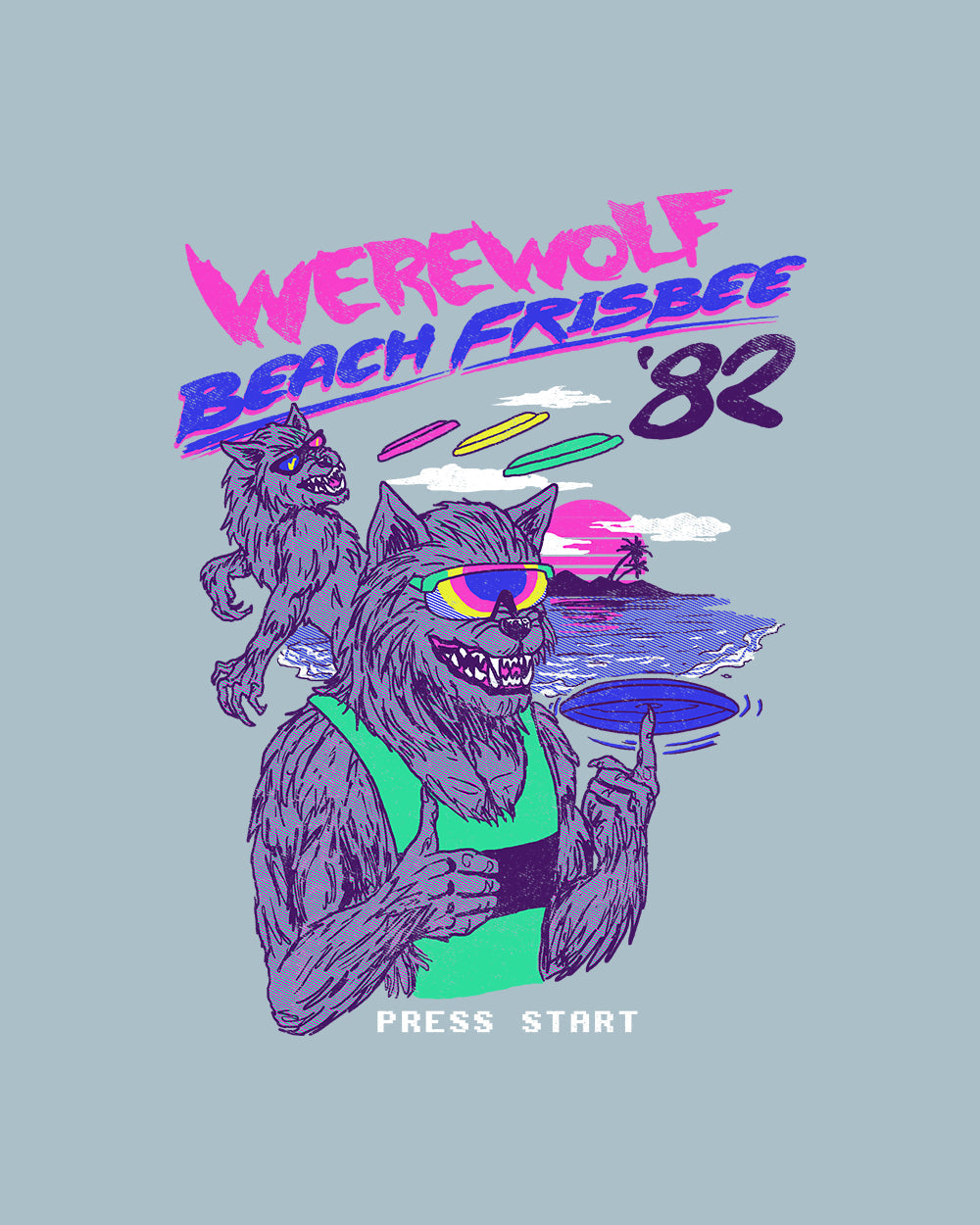 Werewolf Beach Frisbee T-Shirt product image 5